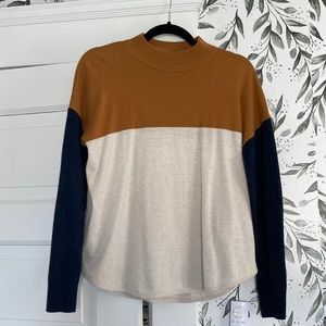 Madewell color block merino blend sweater